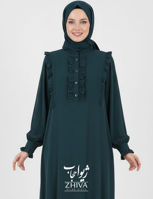 مانتو عبایی سلاله سبز