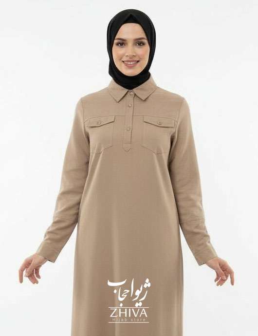 مانتو کتان كرمی