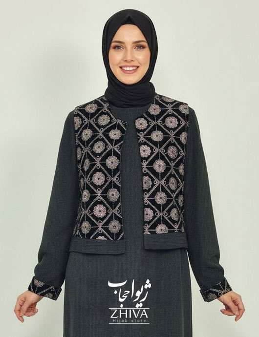 عبا جلیقه سوزن دوزی