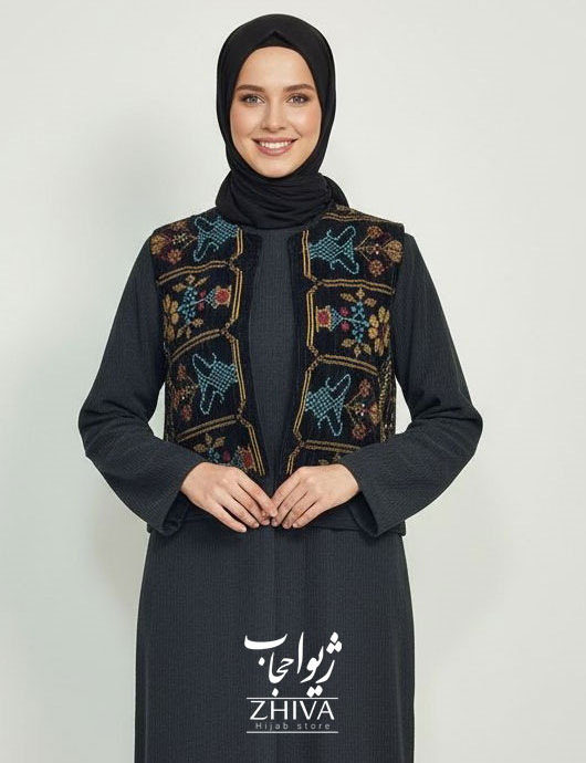 عبا جلیقه سوزن دوزی