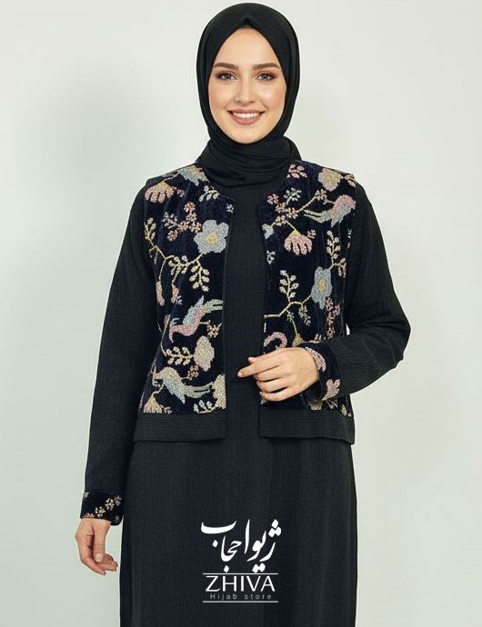 عبا جلیقه سوزن دوزی