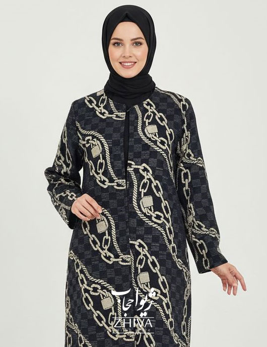 مانتو کتی ژاکارد كد 8