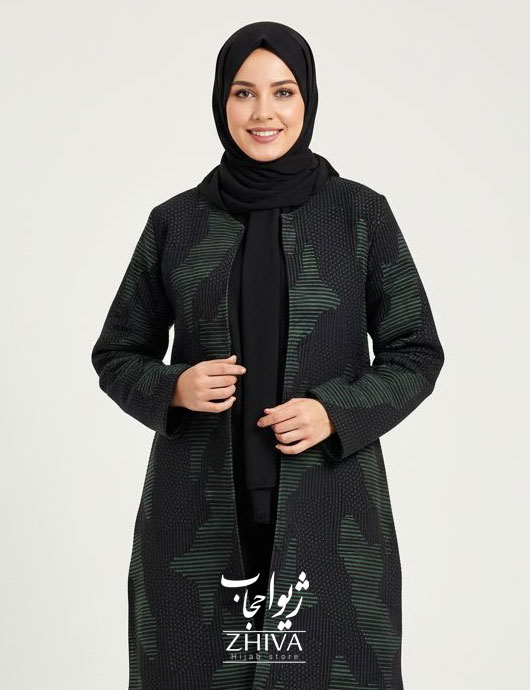 مانتو کتی ژاکارد كد 9