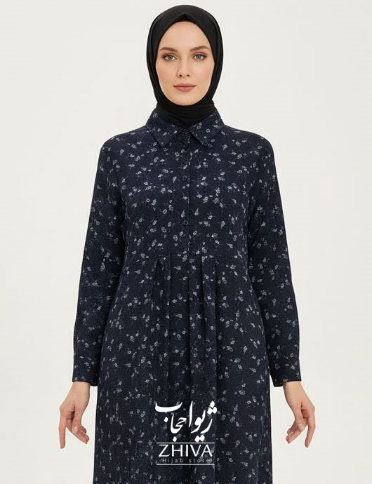 عبا مخمل کبریتی گل ریزه