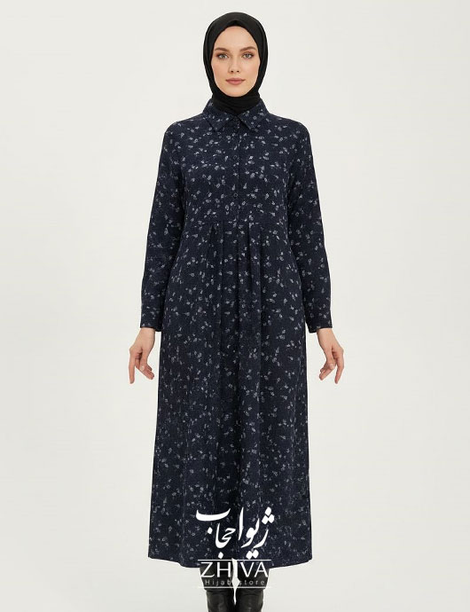 عبا مخمل کبریتی گل ریزه