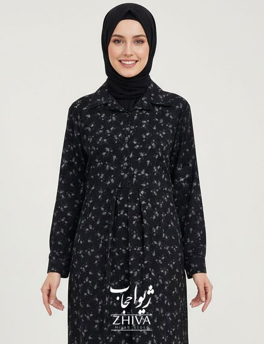عبا مخمل کبریتی گل ریزه