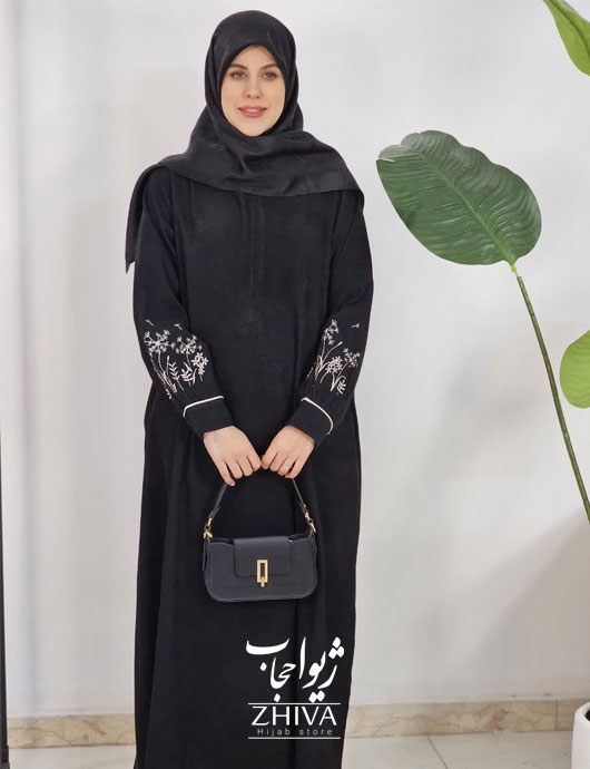 عبای مخمل کبریتی كمربنددار قاصدك
