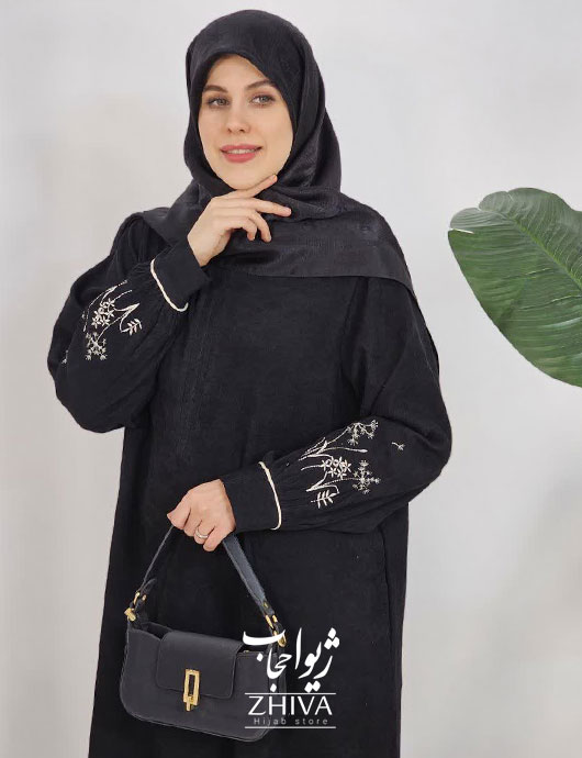 عبای مخمل کبریتی كمربنددار قاصدك