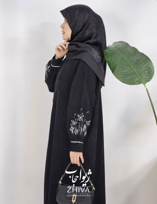 عبای مخمل کبریتی كمربنددار قاصدك