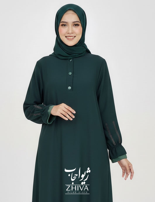 مانتو عبایی باران سبز