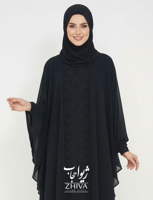 مانتو عبایی آلا حریر نگین دار