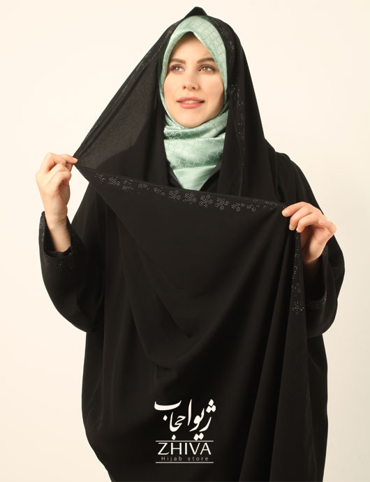 چادر مدل شال دار نگینی