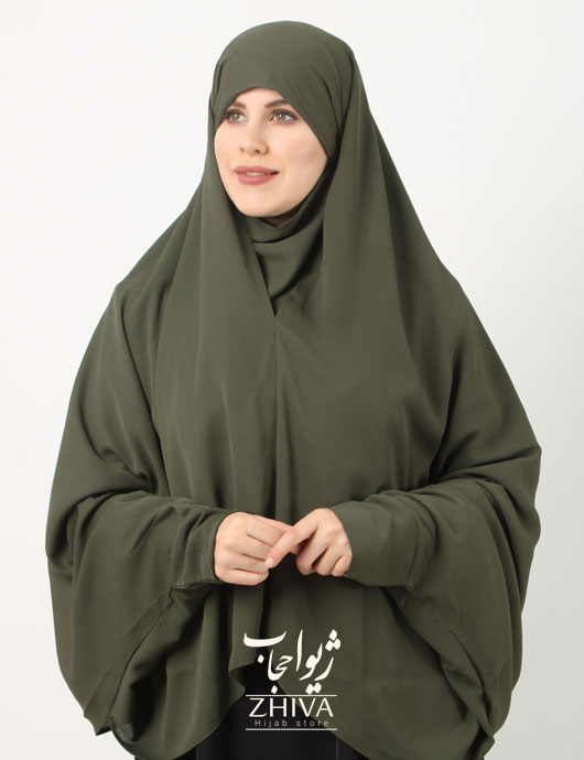 مقنعه کامل با آستین 