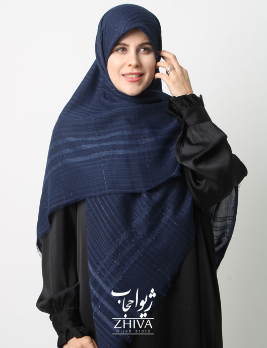 روسری نخ لینن دور ريش قواره 140 كد 15