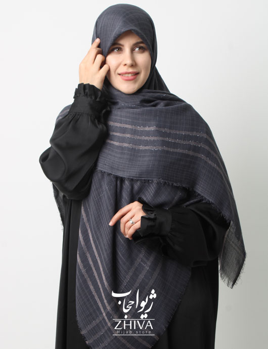 روسری نخ لینن دور ريش قواره 140 كد 22