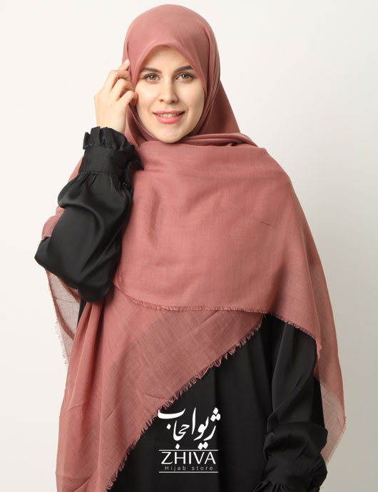 روسری سوپر نخ وارداتی دور ريش قواره 140 كد 6