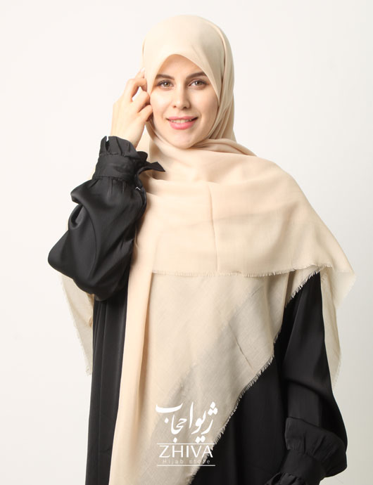 روسری سوپر نخ وارداتی دور ريش قواره 140 كد 9
