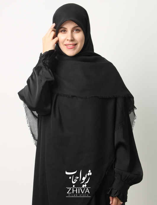 روسری سوپر نخ وارداتی دور ريش قواره 140	