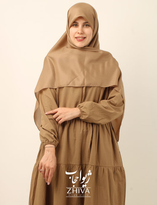 پيراهن ساحلی سه طبقه چين لينن