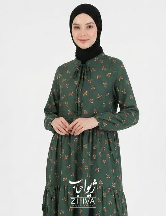 پيراهن ساحلی سه طبقه چين نخی كد 2