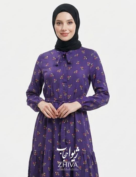 پيراهن ساحلی سه طبقه چين نخی كد 5