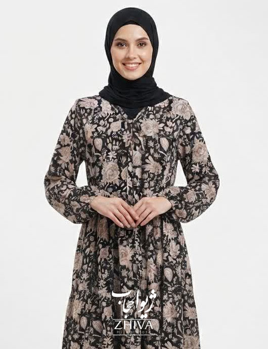 پيراهن ساحلی سه طبقه چين فلور كد 13
