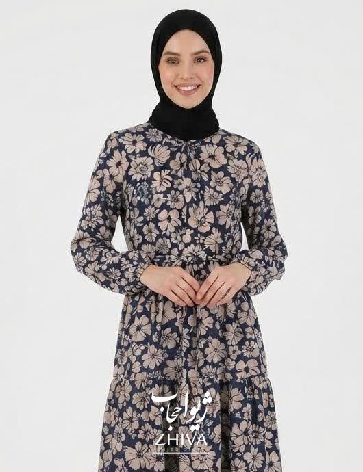 پيراهن ساحلی سه طبقه چين فلور كد 15