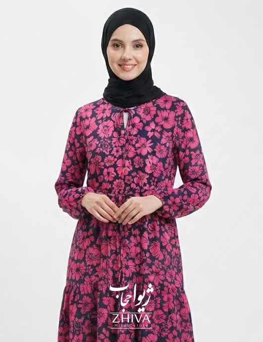 پيراهن ساحلی سه طبقه چين فلور