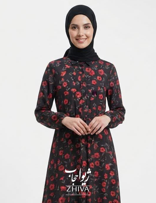 پيراهن ساحلی كلوش فلور كد 11