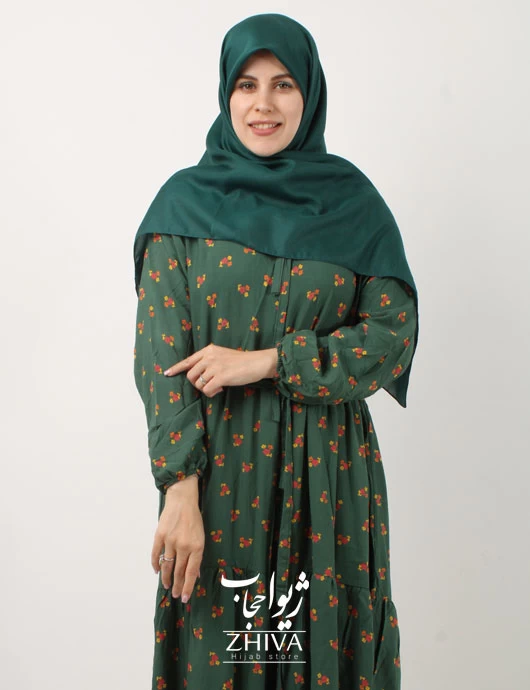 پيراهن ساحلی سه طبقه چين نخی