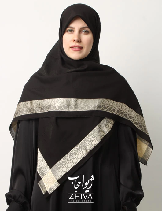 روسری حرير ترك حاشيه دار قواره 120 كد 3
