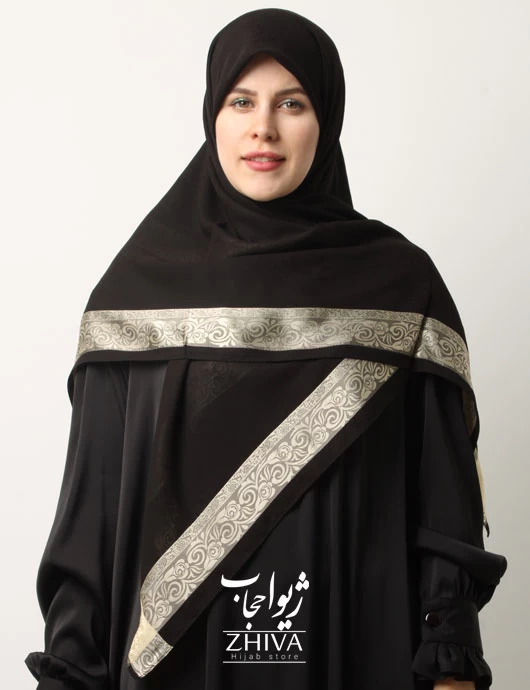 روسری حرير ترك حاشيه دار قواره 120 كد 4