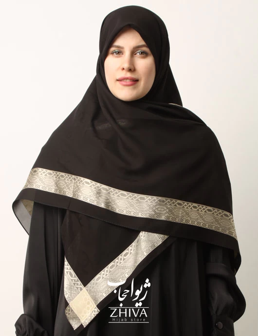 روسری حرير ترك حاشيه دار قواره 120 كد 5
