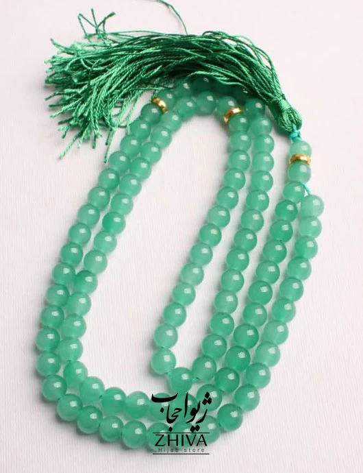 تسبيح ساده سبزآبی
