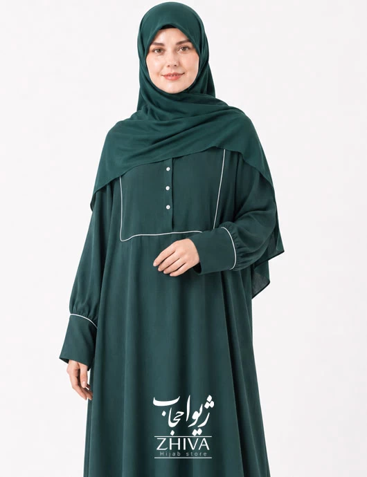مانتو عبایی ابرو‌بادی مغزی دوزی