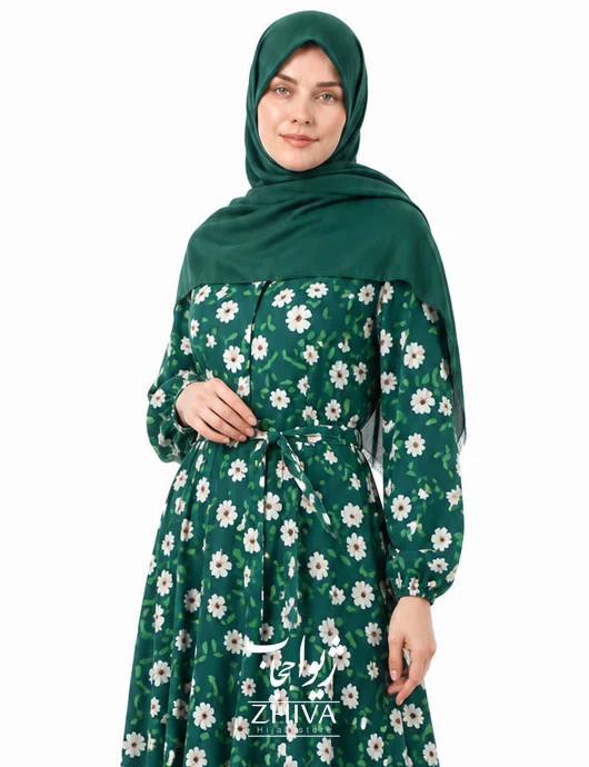 پيراهن ساحلی كلوش فلور كد 17