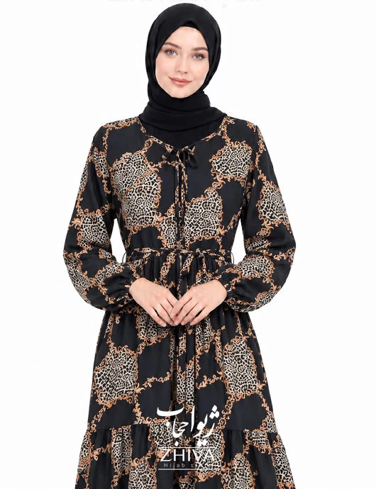 پيراهن ساحلی سه طبقه چين فلور كد27