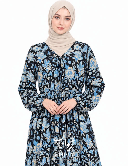 پيراهن ساحلی سه طبقه چين فلور كد 35