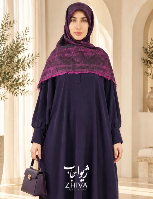 عبای ترنج ساده بنفش كد 2