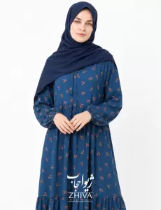 پيراهن ساحلی سه طبقه چين نخی