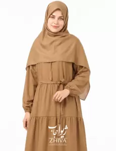 پيراهن ساحلی سه طبقه چين لينن