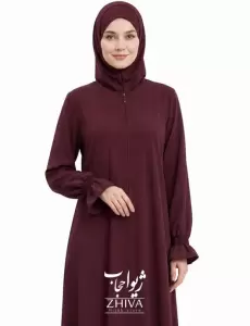 مانتو عبایی جلو زیپ دار