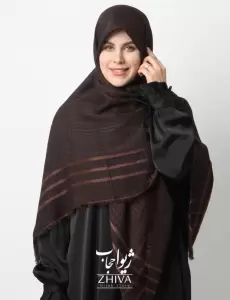 روسری نخ لمه دار لینن دور ريش قواره 140