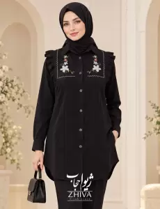 شوميز كتان گلدوزی
