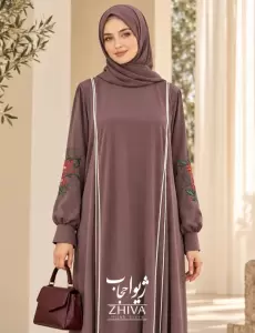 مانتو عبایی ترنم گلدوزی