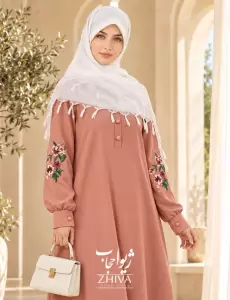 مانتو عبایی گلدوزی ساره