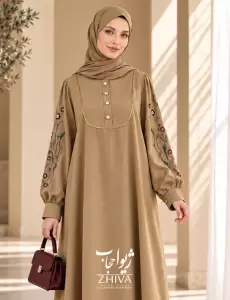 مانتو عبایی گلدوزی ساره